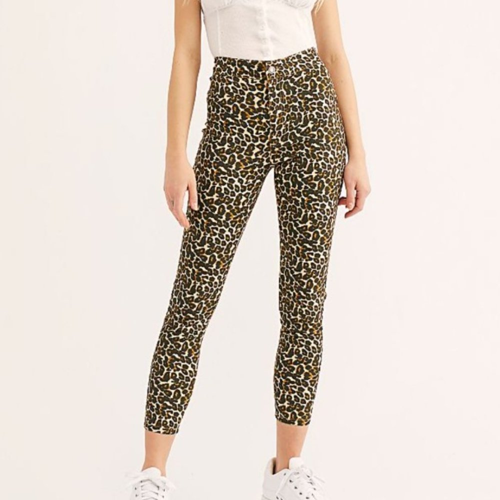 Free People Belle Printed Skinny Pants 25